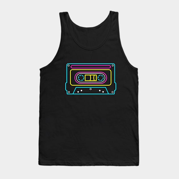 CASSETTE NEON - 90s music collector Tank Top by BACK TO THE 90´S